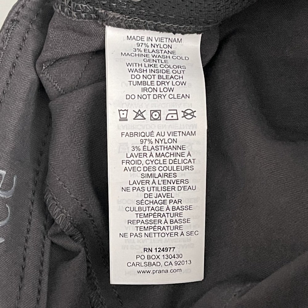 NWT prAna Brion Short 11" Inseam 28 Charcoal Abrasion Resistant Reinforced Rivet - Picture 13 of 16